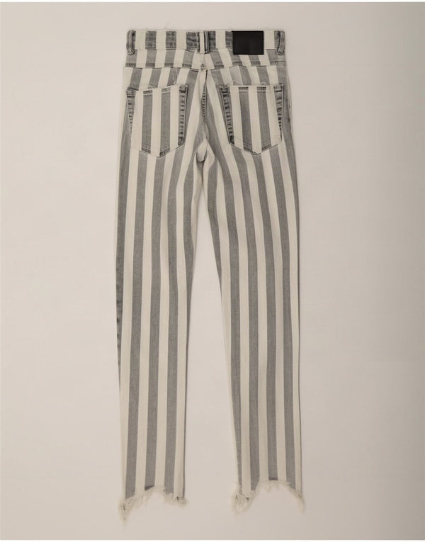Женские джинсы скинни Zara Trafaluc EU 34 2XS W24 L27 Серые в полоску