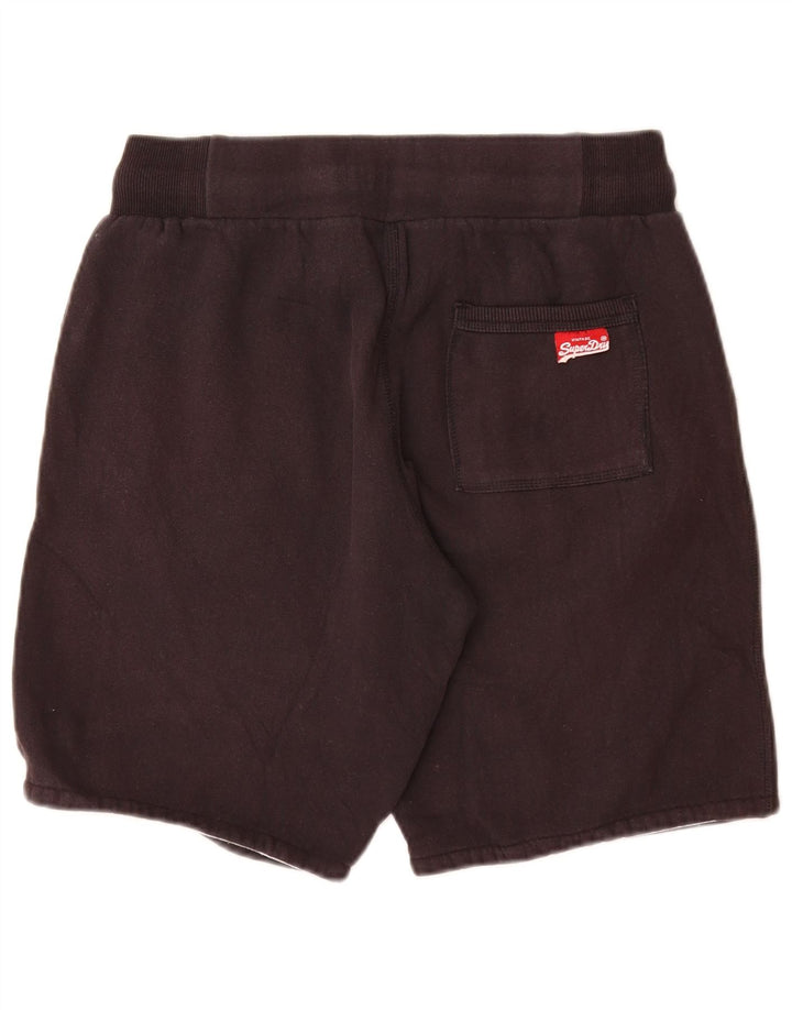 SUPERDRY Женские спортивные шорты с рисунком UK 12, хлопок среднего серого цвета