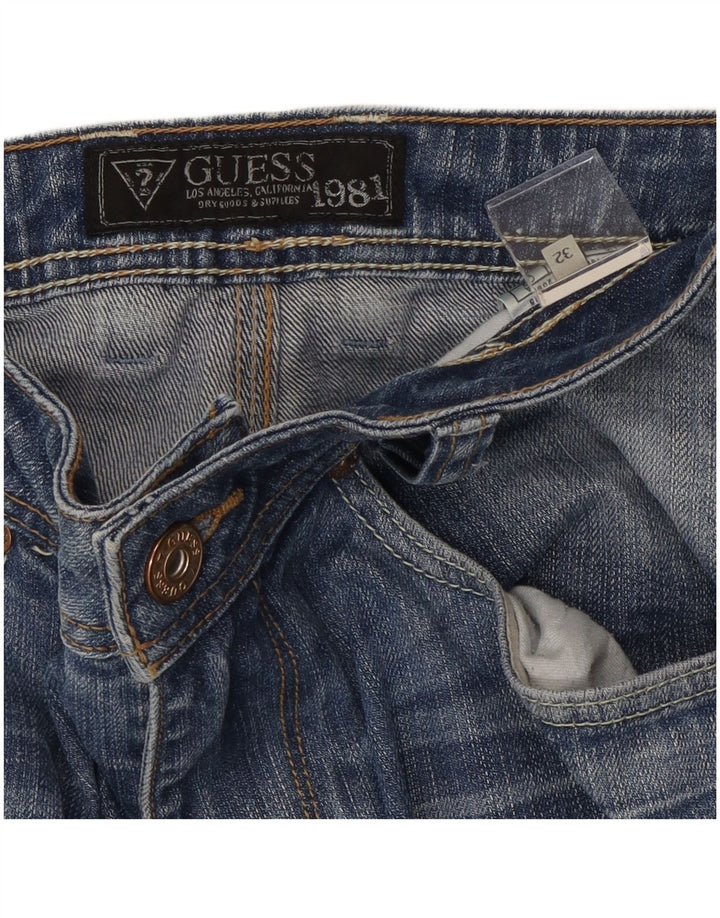Мужские прямые джинсы Guess W32 L29, синие, хлопок