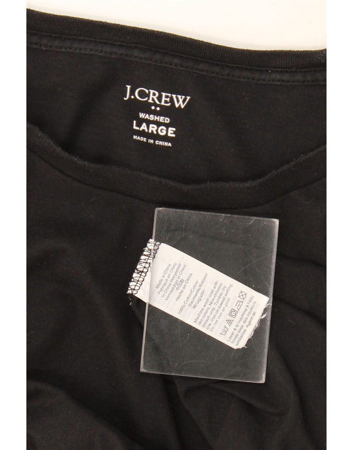 Женский топ J. CREW с длинным рукавом UK 16, большой черный хлопок