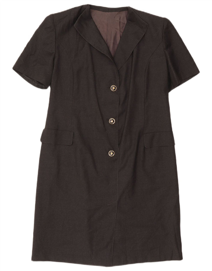 Винтажное женское платье-футляр UK 14, средний серый цвет