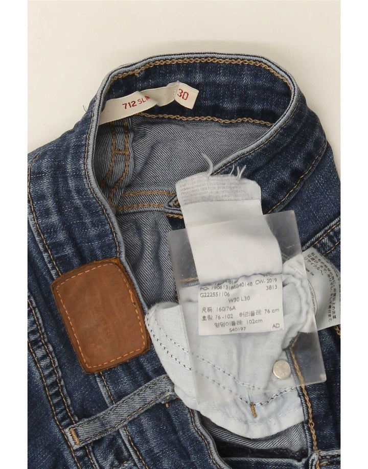 Женские узкие джинсы Levi's 712 W30 L30 синие, хлопок