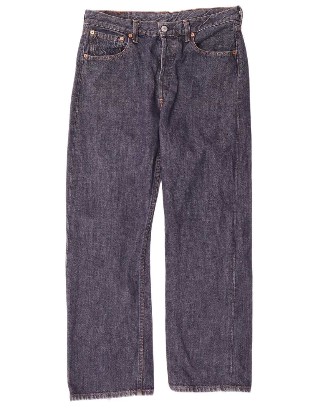 Мужские прямые джинсы LEVI'S 501 W34 L30 темно-синие, хлопок