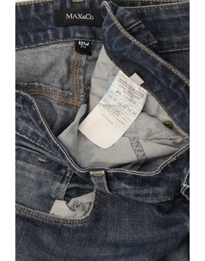 Женские узкие джинсы Max & Co. W30 L30, синие, хлопок