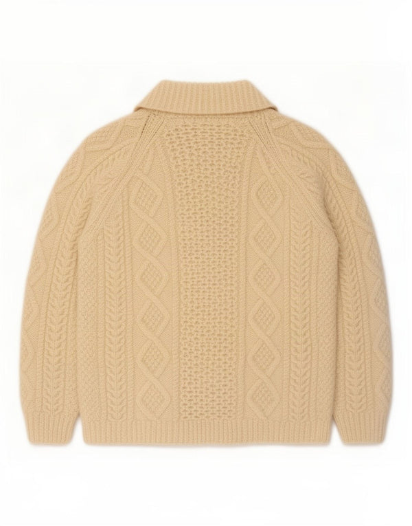 Vintage Womens Cardigan Sweater UK 8 Small Beige