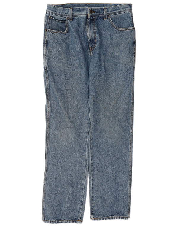 Мужские прямые джинсы Wrangler стандартного кроя W34 L32, синие, хлопок