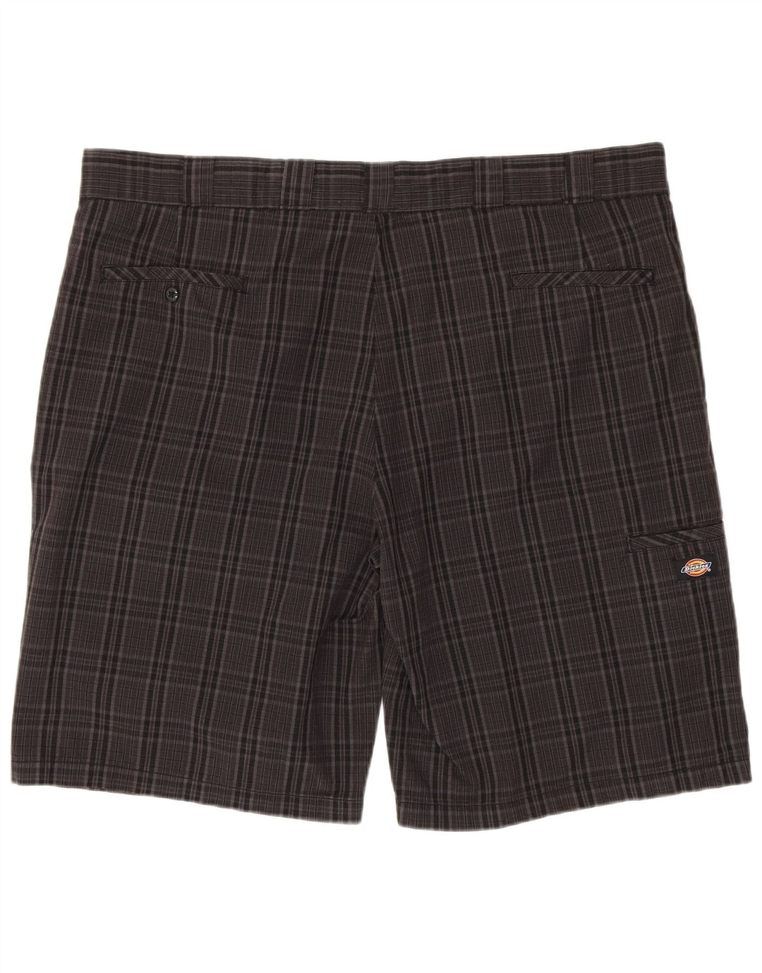 DICKIES Mens Regular Fit Cargo Shorts W46 3XL Grey Check Cotton Vintage Dickies and Second-Hand Dickies from Messina Hembry 