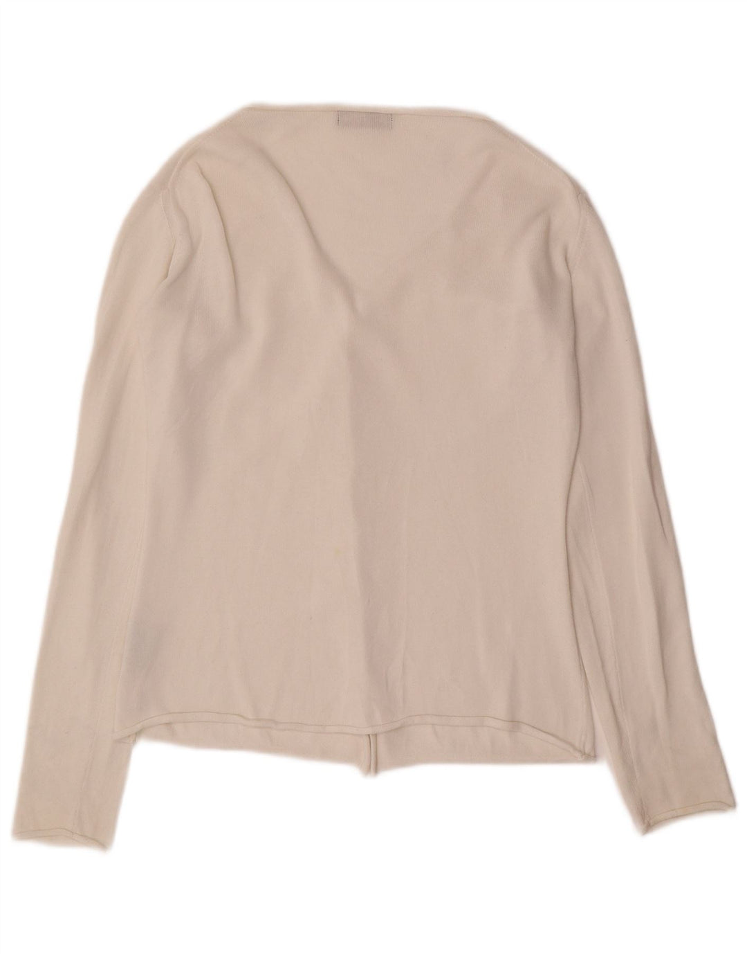 KAPPA Womens Cardigan Sweater UK 14 Medium White Cotton