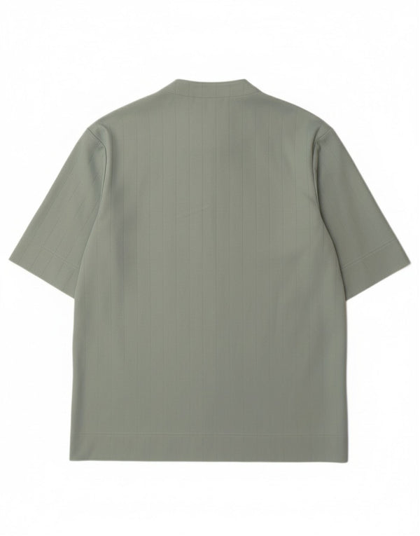 Женская рубашка с коротким рукавом ADIDAS UK 14, хлопок среднего зеленого цвета