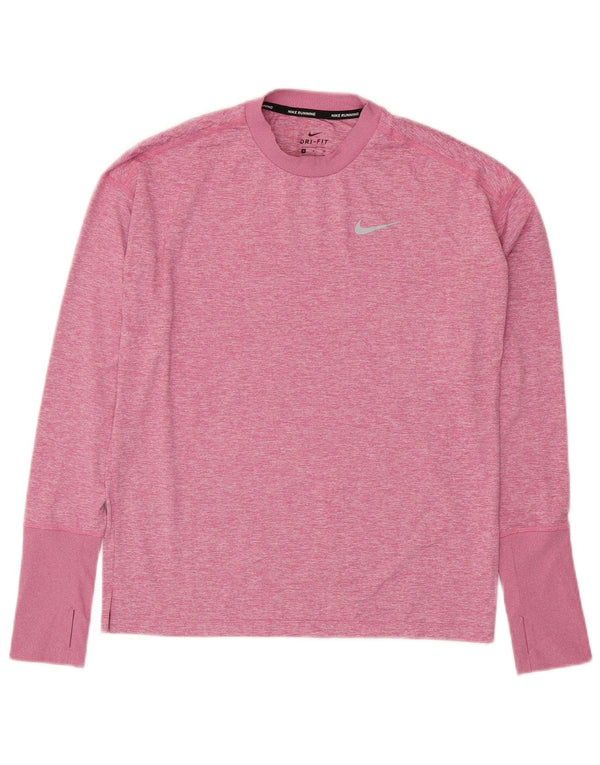Мужской топ NIKE Dri Fit с длинным рукавом, маленький розовый, в крапинку