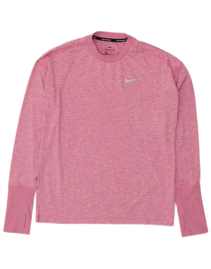 Мужской топ NIKE Dri Fit с длинным рукавом, маленький розовый, в крапинку