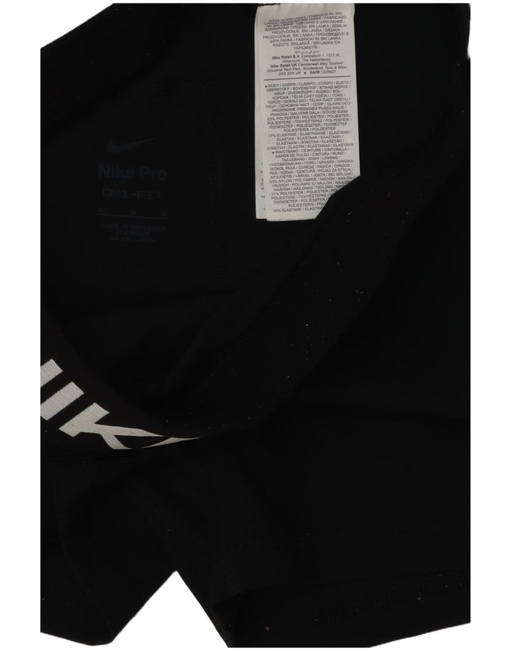 Женские спортивные шорты Nike Dri Fit с графическим рисунком UK 12, средний черный полиэстер