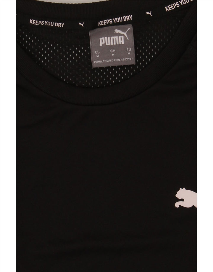 PUMA Mens T-Shirt Top Medium Black Vintage Puma and Second-Hand Puma from Messina Hembry 