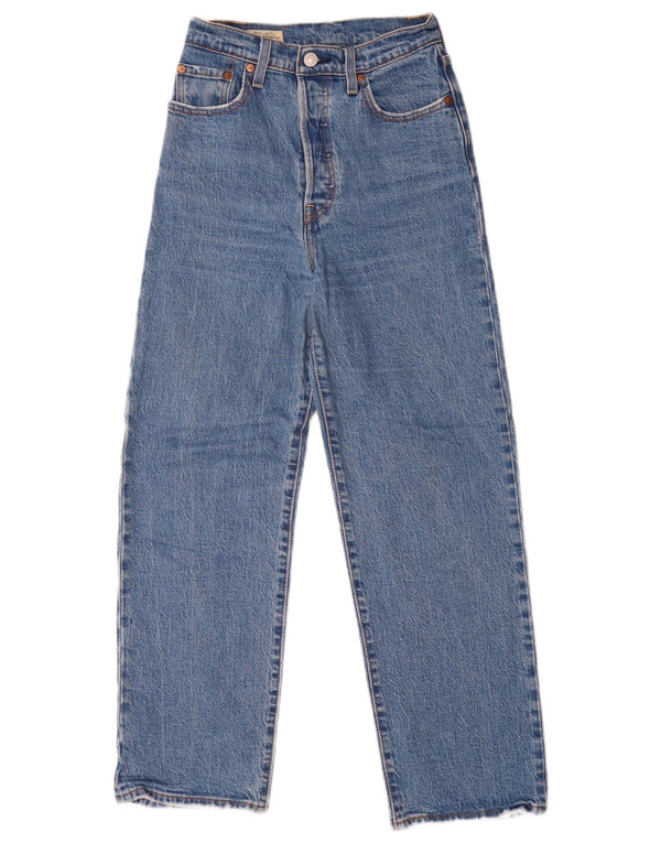 Женские зауженные джинсы Levi's с высокой талией W26 L29, синий хлопок