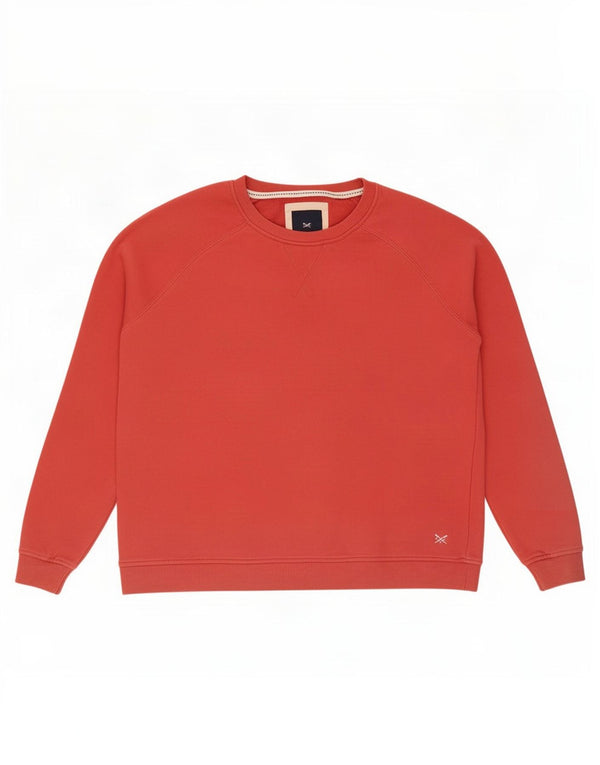 Crew Clothing Womens Sweatshirt Jumper UK 14 Large Red Cotton