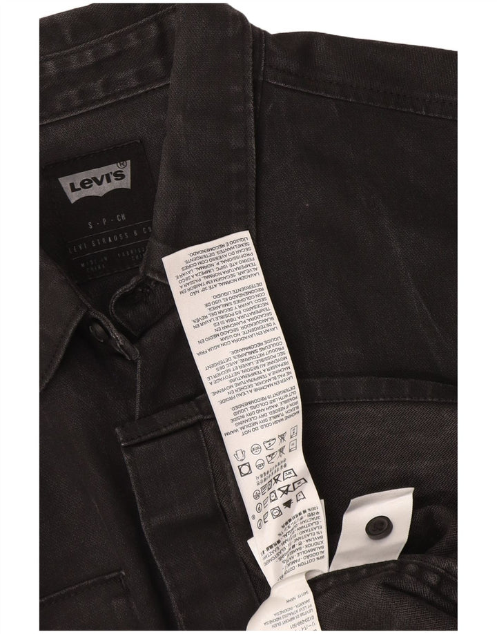 Мужская джинсовая рубашка Levi's, маленькая черная, хлопок