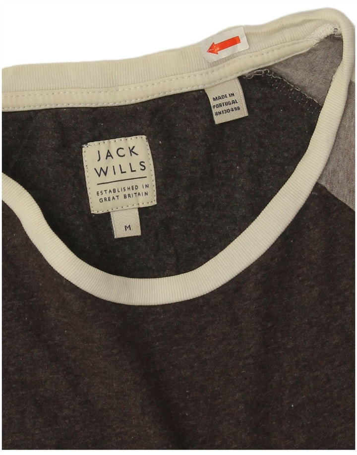 Мужская футболка Jack Wills, средний черный, хлопок с цветными блоками