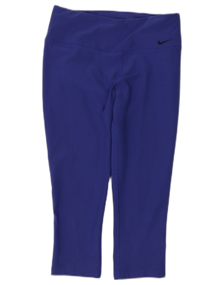 Женские леггинсы-капри Nike Dri Fit UK 8, маленькие фиолетовые, полиэстер