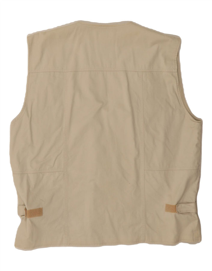 C&A Mens Utility Gilet UK 40 Large Beige Cotton Vintage C&A and Second-Hand C&A from Messina Hembry 