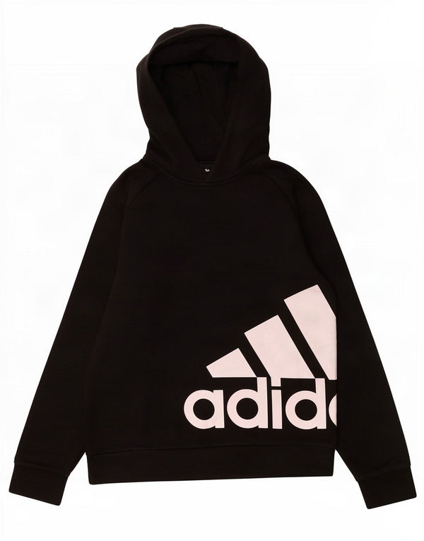 Джемпер с капюшоном Adidas для мальчиков 13-14 лет, черный, хлопок