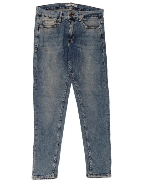Мужские узкие джинсы Zara, размер 42, большие W32 L31, синие