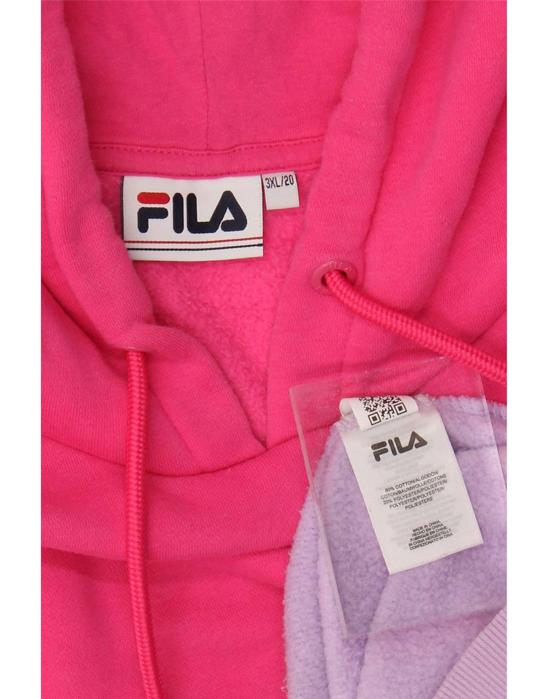 Женский джемпер с капюшоном FILA UK 22 3XL, разноцветный, с цветными блоками