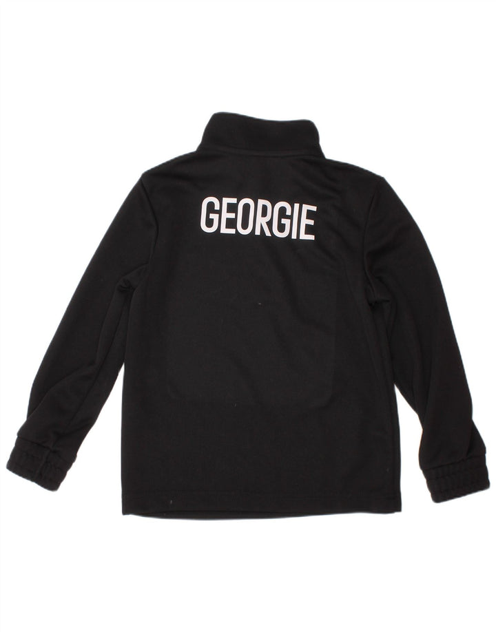 Спортивный костюм-пуловер с графическим рисунком ADIDAS для мальчиков 5-6 лет, черный