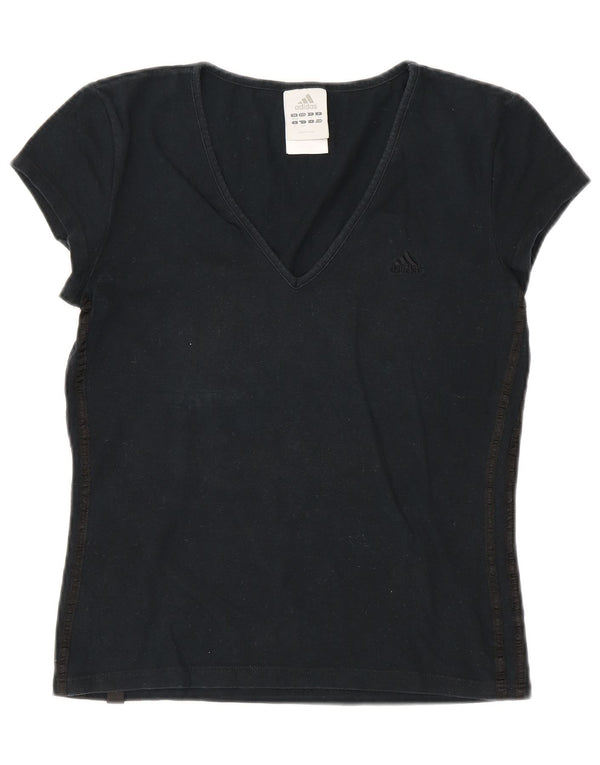 Женская футболка ADIDAS Top UK 10, маленькая, черный хлопок