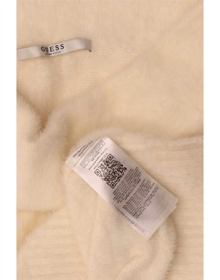 Женский свободный джемпер с высоким воротником Guess UK 4 XS Off White из полиамида