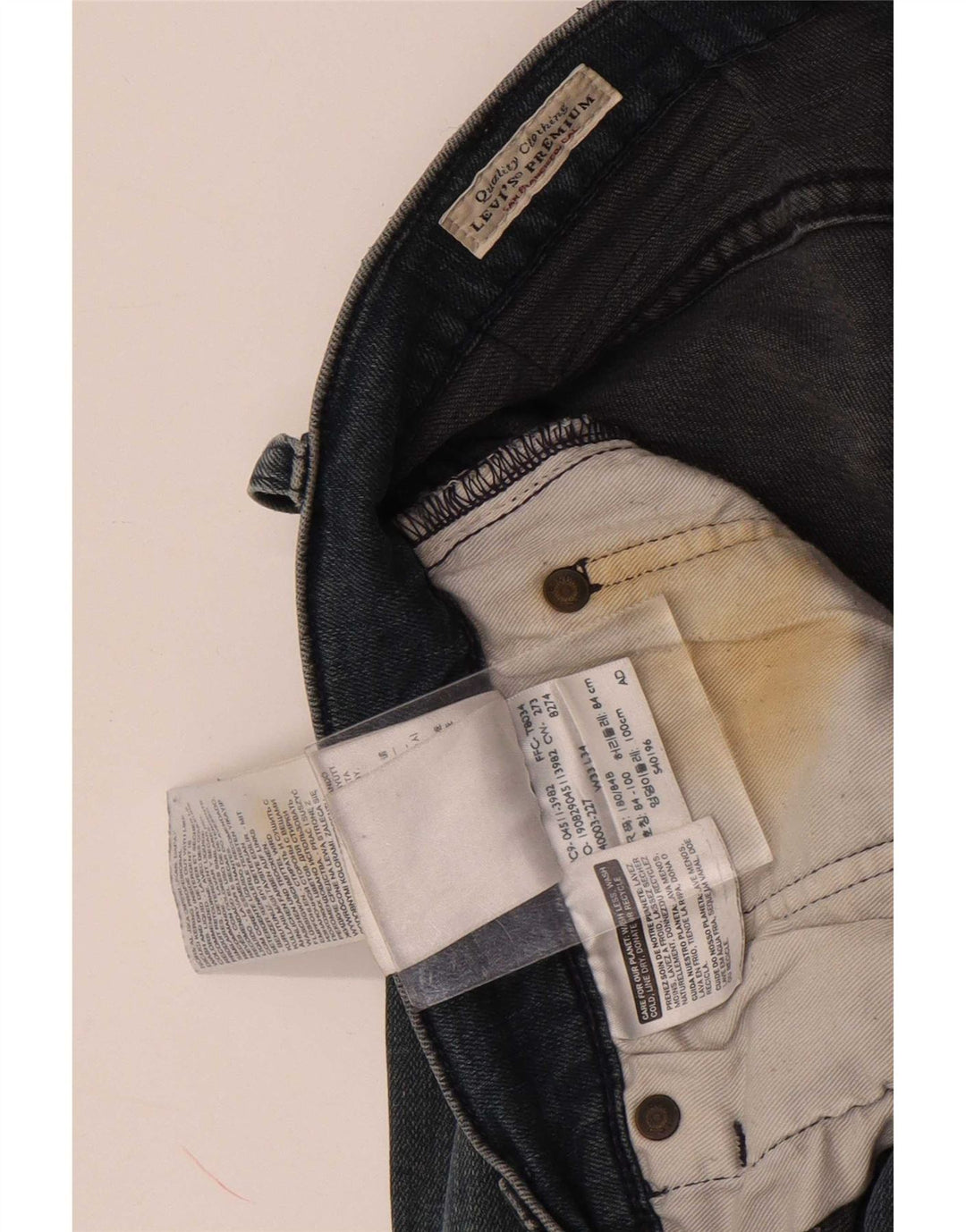 Мужские узкие джинсы Levi's W33 L34 синие, хлопок