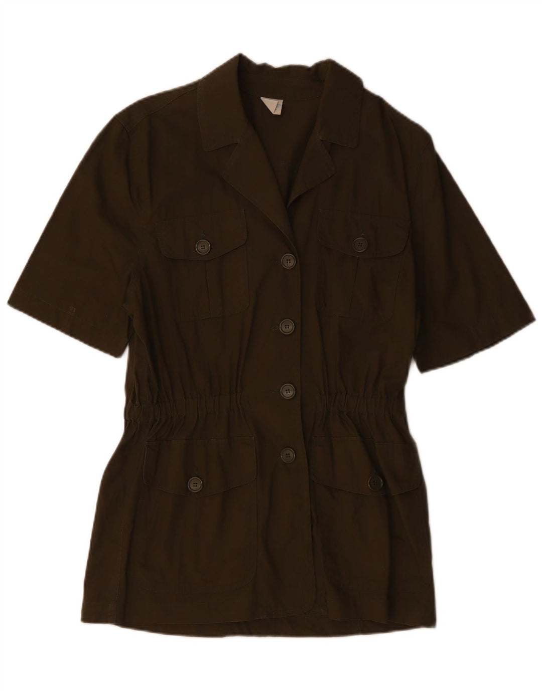 BENETTON Женский пиджак с короткими рукавами на 4 пуговицах IT 42 Средний Хаки