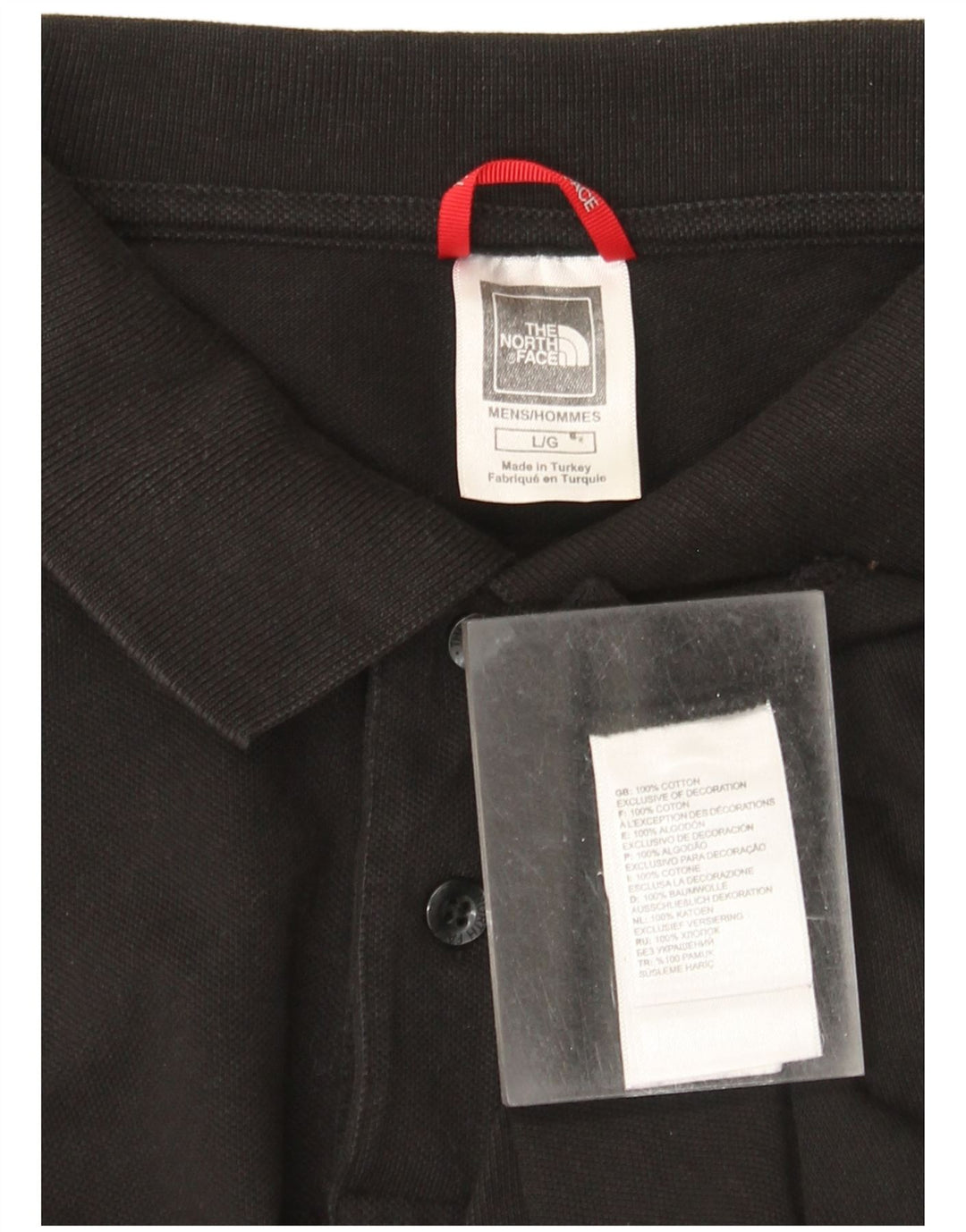 Мужская рубашка поло The North Face, большая черная хлопковая ткань