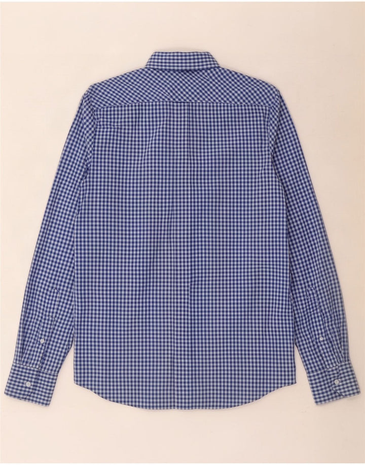 Мужская рубашка Ben Sherman, маленькая синяя, хлопок в мелкую клетку