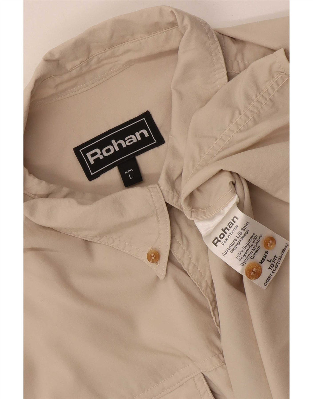 Мужская рубашка Rohan, большая, бежевая, из полиамида