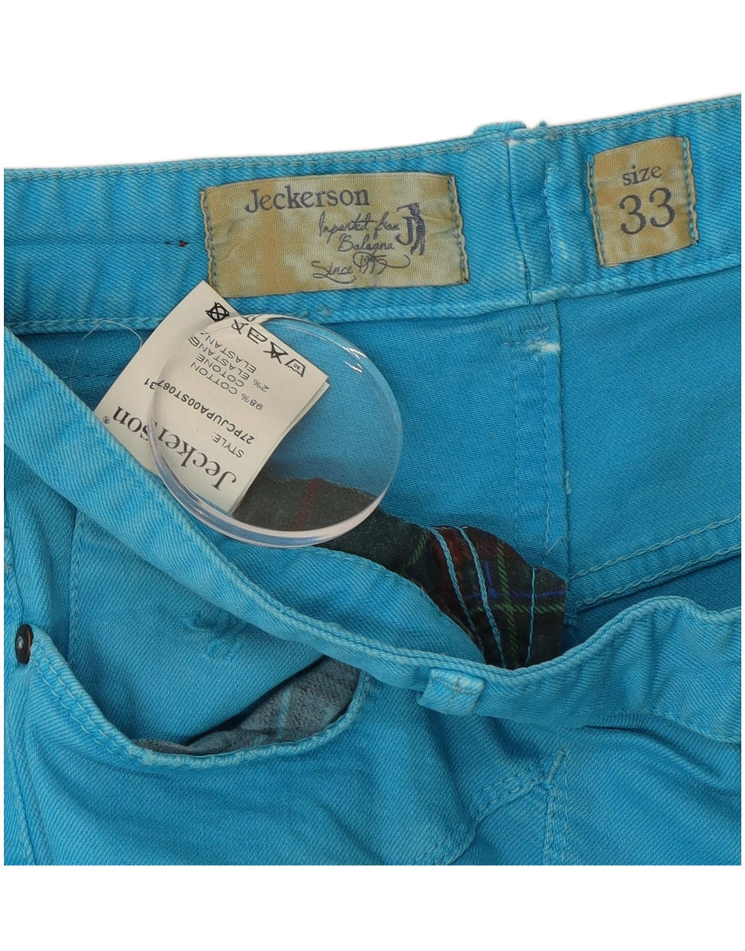 Женские узкие джинсы Jeckerson W33 L29, синие, хлопок