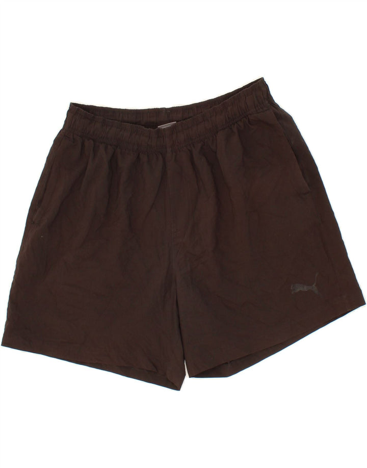 PUMA Mens Sport Shorts Large  Black Polyester Vintage Puma and Second-Hand Puma from Messina Hembry 