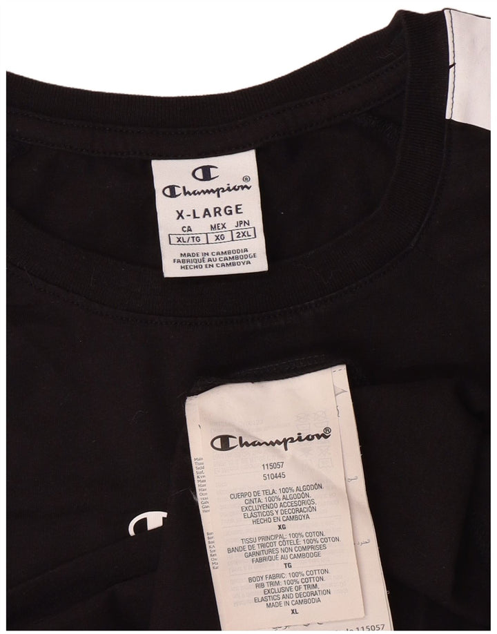 Женская футболка с рисунком Champion XL, черный хлопок