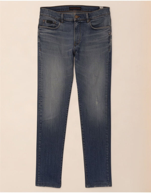 Мужские узкие джинсы Trussardi W32 L30 синие, хлопок