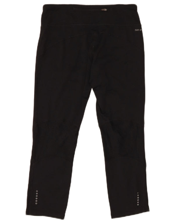 Женские леггинсы Nike Dri Fit UK 10, маленькие черные полиэстер