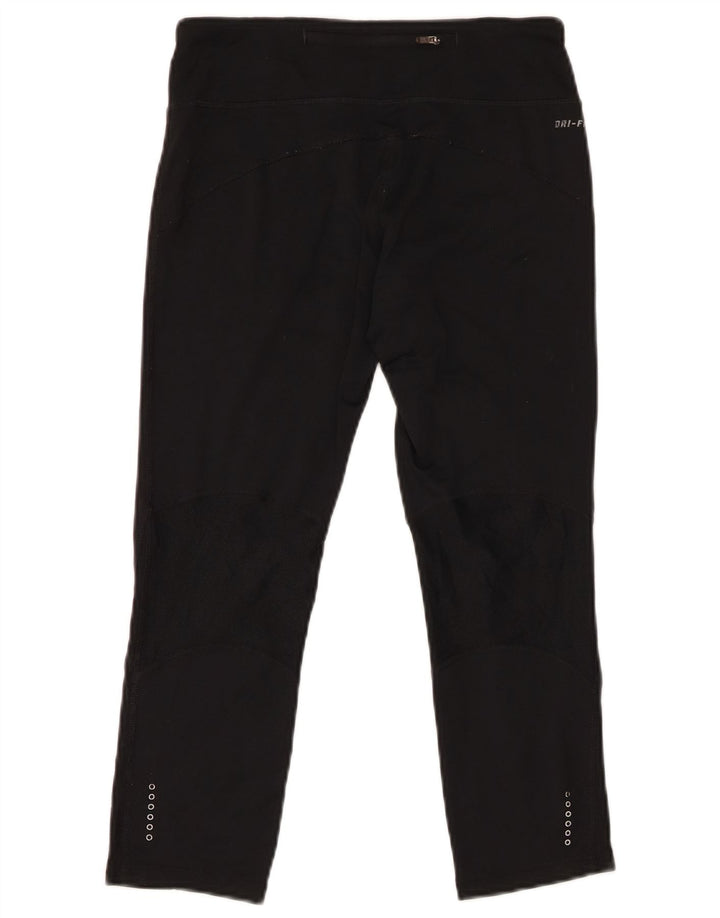 Женские леггинсы Nike Dri Fit UK 10, маленькие черные полиэстер