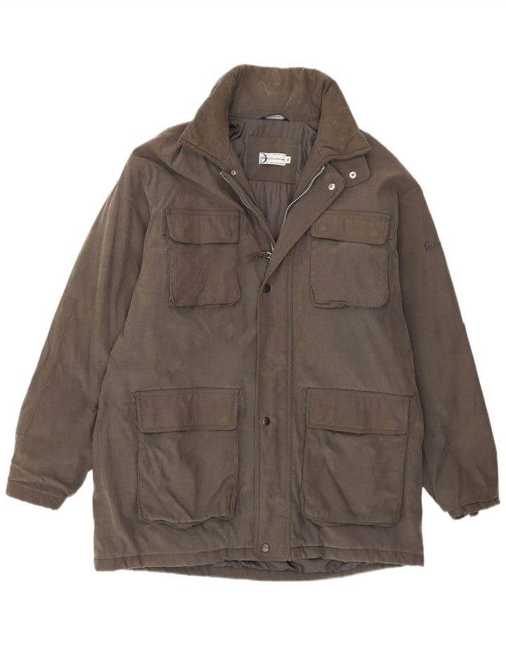 Мужская стеганая куртка с капюшоном Sergio Tacchini UK 42 XL серая