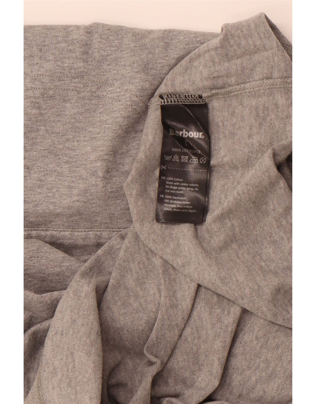 Мужская рубашка поло BARBOUR, большая серая хлопковая рубашка в крапинку