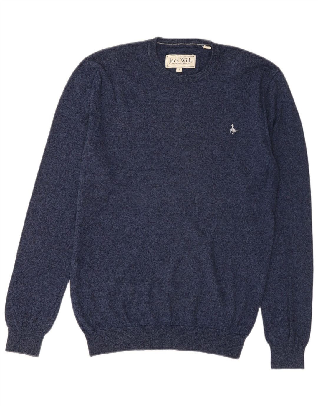 JACK WILLS Мужской джемпер с круглым вырезом, маленький темно-синий хлопковый свитер