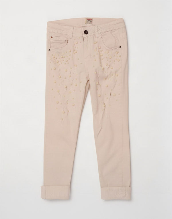 Guess Женские укороченные джинсы W26 L23 Белые пятнистые