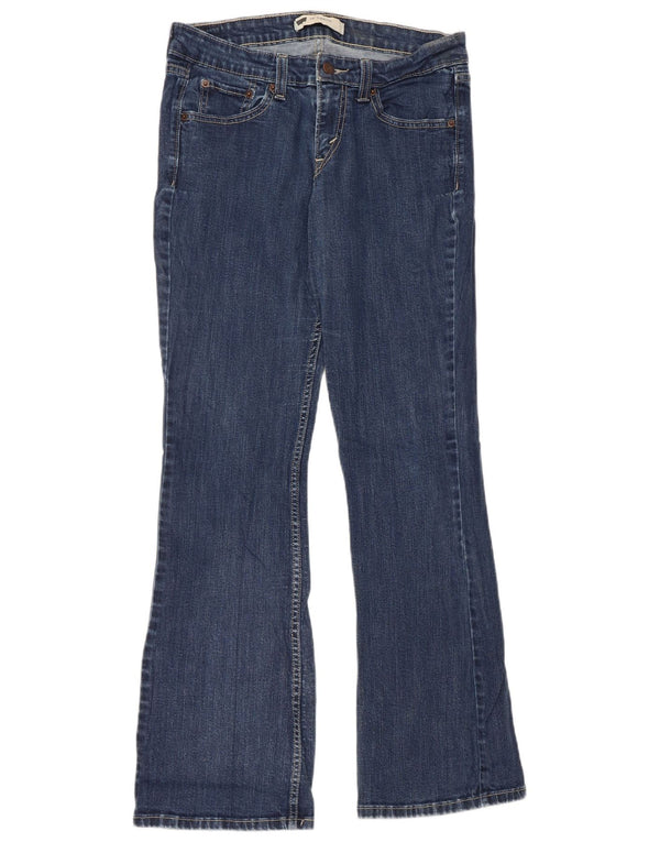Женские джинсы Levi's 518 Super Low Bootcut, США 9, средний размер W30 L31, синий хлопок