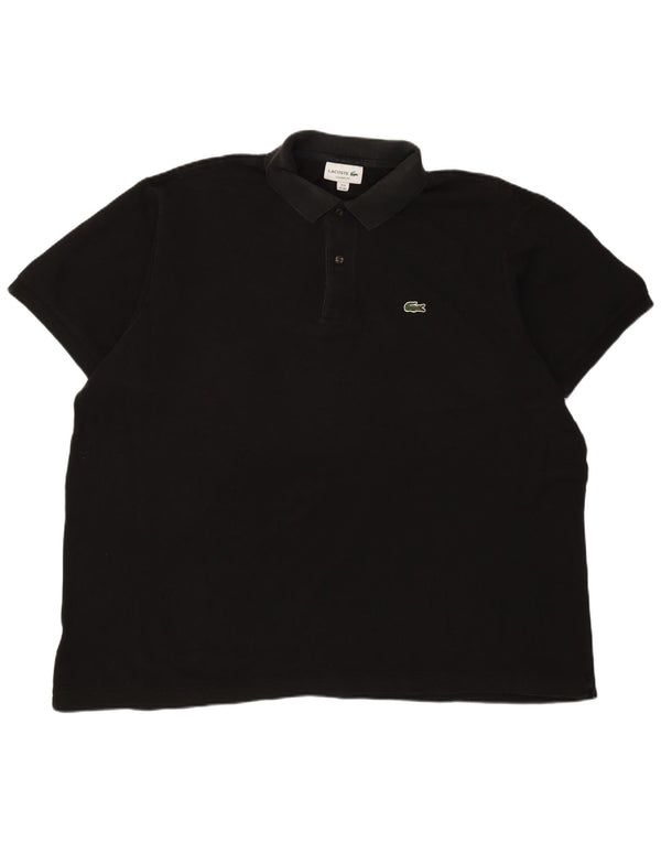 Мужская рубашка поло Lacoste Classic Fit, размер 8, 3XL, черный хлопок