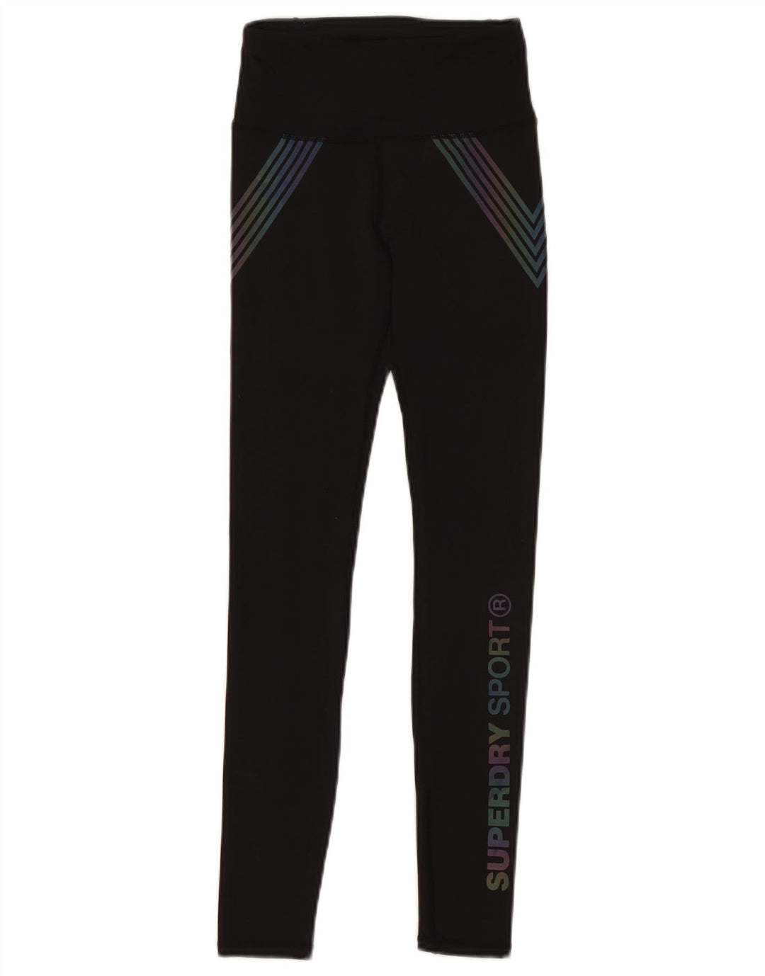 Женские леггинсы с рисунком SUPERDRY UK 6, маленькие черные из полиэстера