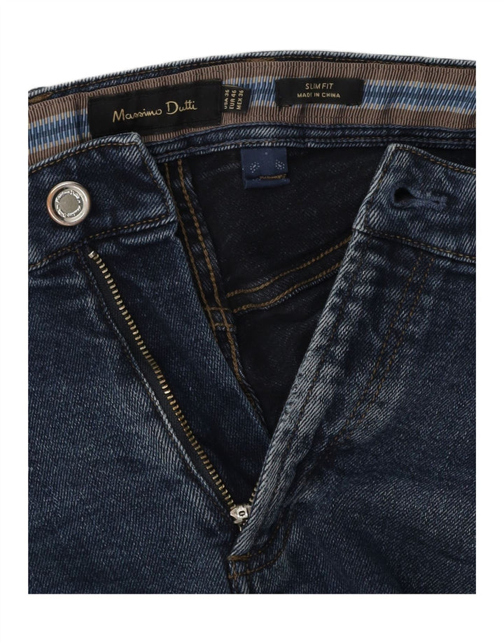 MASSIMO DUTTI Mens Slim Jeans EU 46 XL W36 L31 Blue Vintage Massimo Dutti and Second-Hand Massimo Dutti from Messina Hembry 