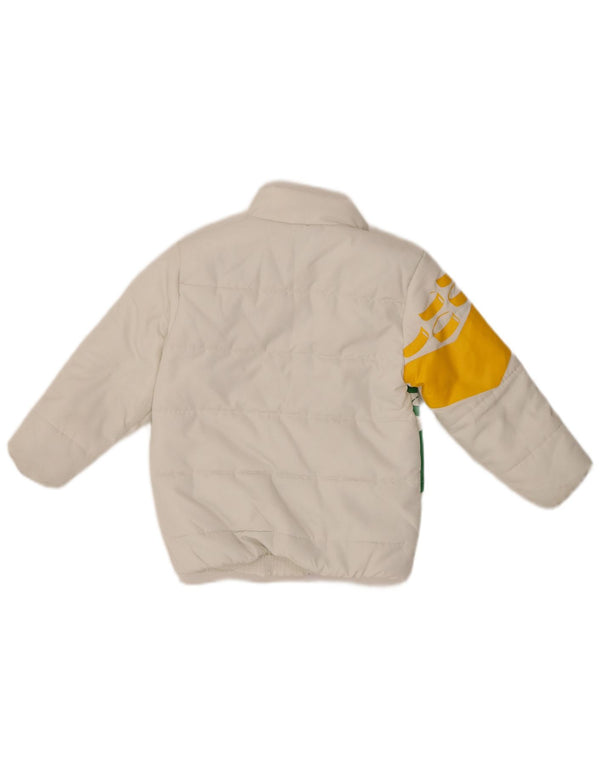 ADIDAS Boys Lego Padded Jacket 4-5 Years White Colourblock Polyester