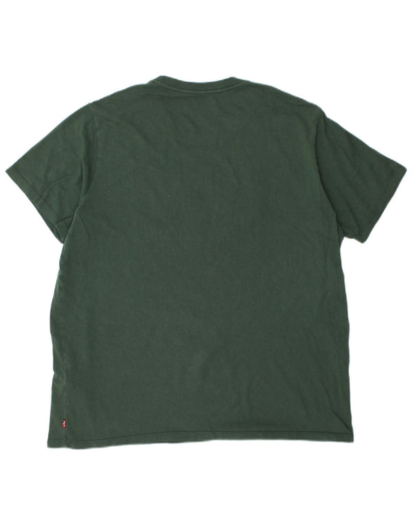 Мужская футболка Levi's Standard с рисунком, топ XL, зеленый хлопок